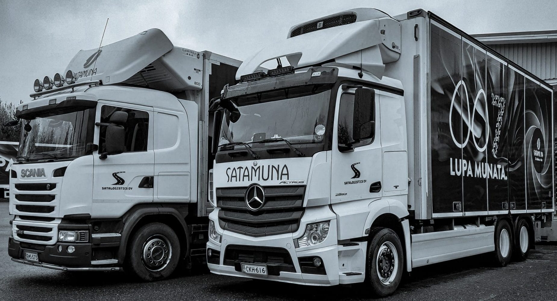 Satalogistics Oy kalustoa valmiina ajoon
